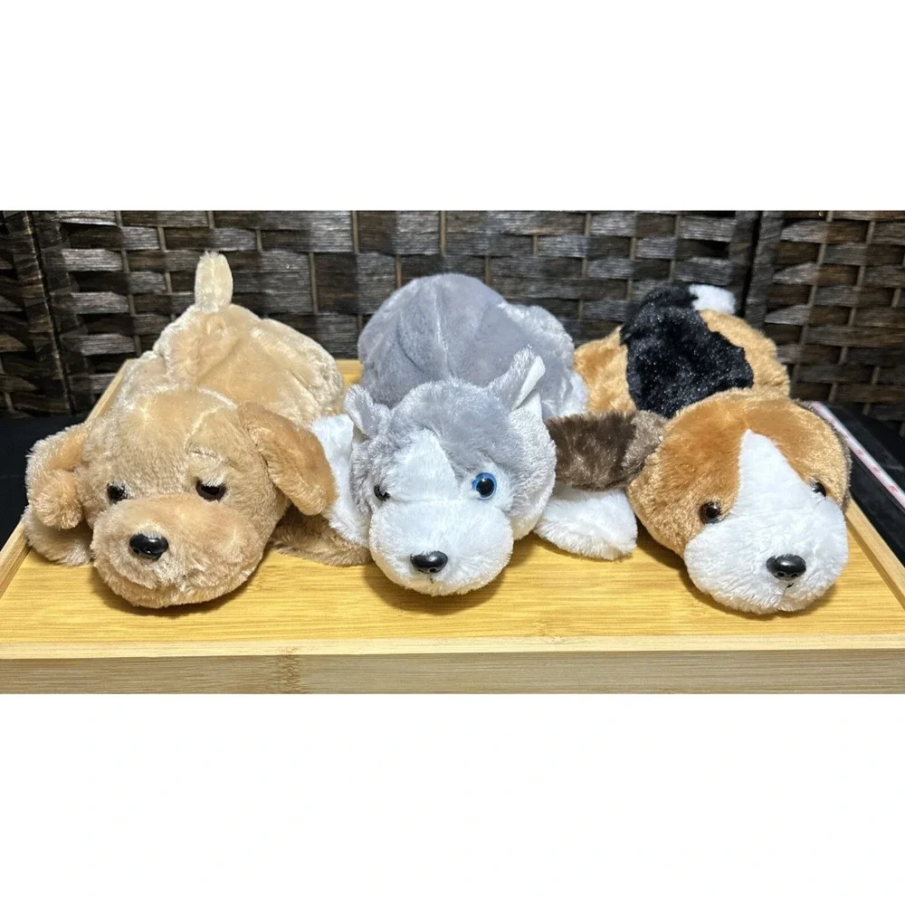 Three Dream Plush Puppies golf club head cover hand puppet